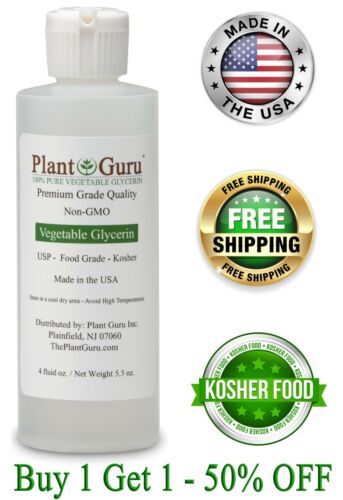 Vegetable Glycerin 4 oz. USP 99.9 % Pure Food Grade Non-GMO Kosher VG PG