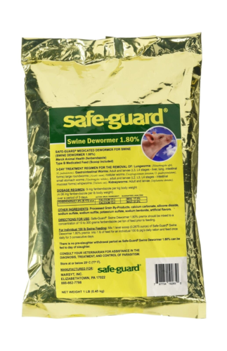 MERCK ANIMAL HEALTH MFG 184311 1 LB Safe-Guard 1.8% Swine Scoop 16 Ounce