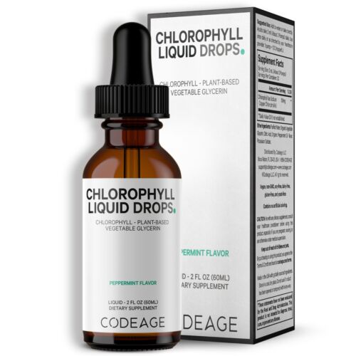 Codeage Vegan Chlorophyll Liquid Drops Supplements Organic Vegetable Glycerin