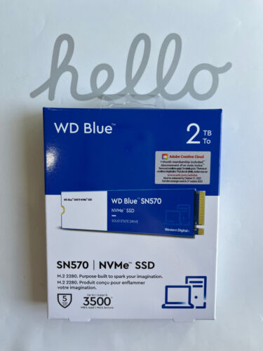 WD BLUE 500GB 1TB 2TB SN570 NVME SSD INTERNAL PCIe M.2 2280 3500 MB/S SOLID STAT