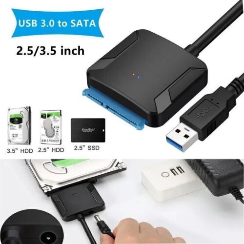 USB 3.0 to SATA III Hard Drive Adapter Cable 2.5″3.5″SSD UASP SATA HDD to USB3.0