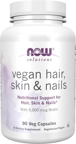 NOW Foods Solutions, Vegan Hair, Skin & Nails, Nutritional Support with…