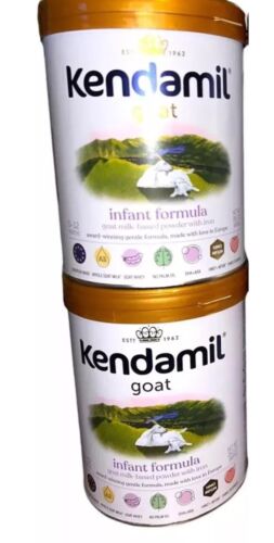 (2) 28.2 oz KENDAMIL INFANT FORMULA GOAT MILK WITH IRON 0-12 MON Exp. 2026