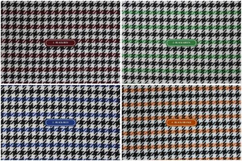 PORSCHE “Pepita” Seating Fabric Car Upholstery MultiColor Houndstooth BMW -Foam