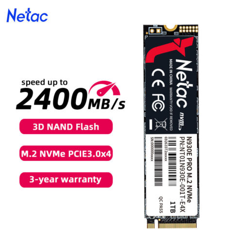 Netac Internal SSD 1T Solid State Drive M.2 2280 NVMe PCIe Gen3x4 Up to 1800MBps