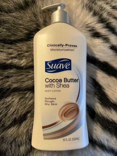 Suave Moisturization  Body Lotion, Cocoa Butter & Shea 18oz Softens rough skin