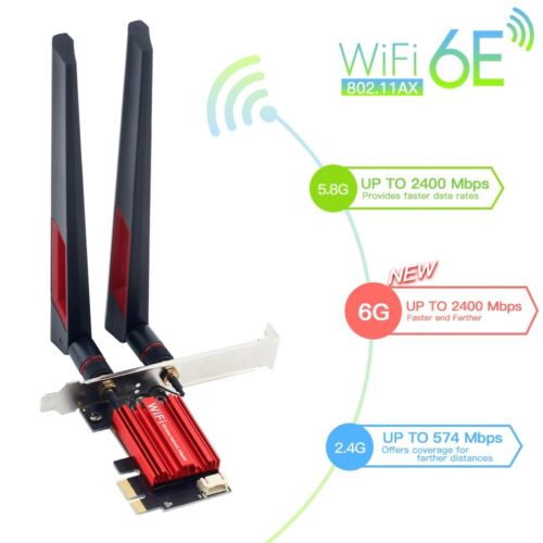 AX5400 WiFi 6E PCIe WiFi Card for Desktop PC Intel AX210NGW Bluetooth Adapter