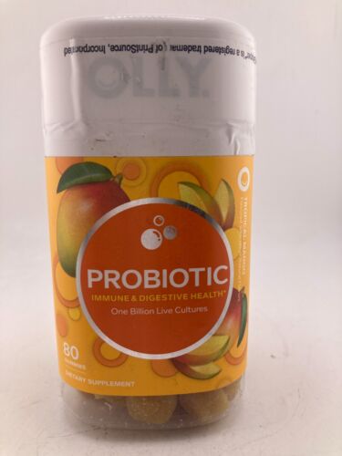 OLLY Probiotic Immune Digestive Health Support Gummies Mango 80ct BB 03/2025