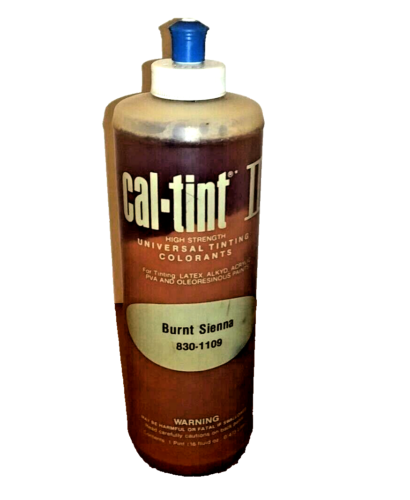 Cal-Tint II 16-Ounce Colorants, Burnt Sienna-830-1109-16FL Oz.-New Old Stock