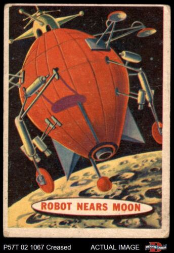 1957 Topps Space #8 Robot Nears Moon  DOUBLE-PRINT 1.5 – FAIR