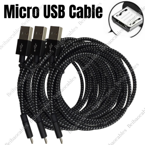 Micro USB Cable 3/6/10Ft Fast Charge Cord For Samsung S7 S6 LG Android Charger