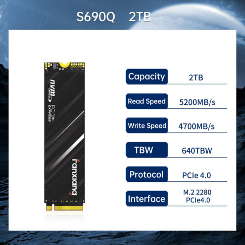 Fanxiang 2TB Gaming SSD For PS5 PCIe 4×4 NVMe 5200MBS Internal Solid State Drive