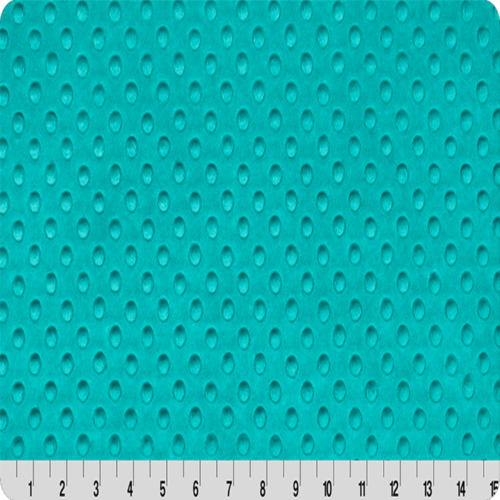 Teal Minky Dimple Dot Fabric – 60″ Wide – Sold by the Yard & Bolt