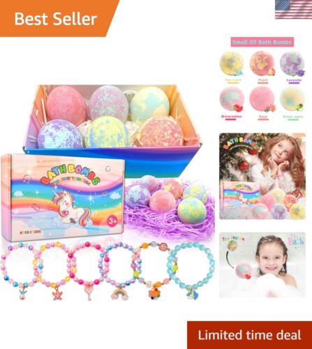 Luxury Unicorn Bath Bombs for Kids – Relaxing Rainbow Experience with Jewelry