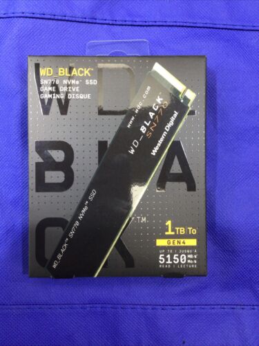 Western Digital WDBBDL0010BNC- WRWM Black 1TB SN770 NVMe Internal Gaming SSD New