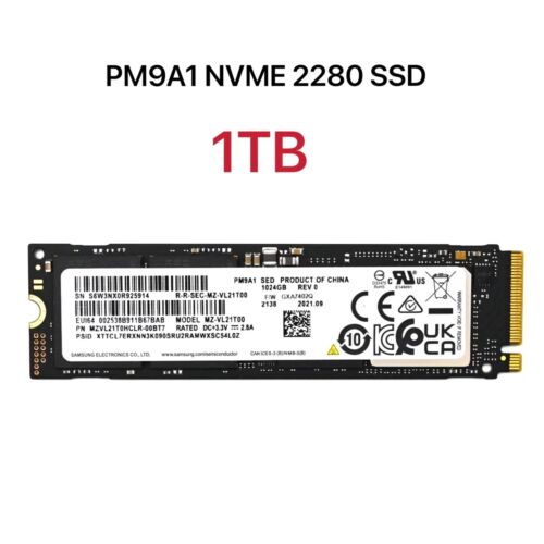 New Samsung  1TB PM9A1 NVMe PCIe 4.0×4 M.2 2280 SSD  MZVL21T0HCLR MZ-VL21T00