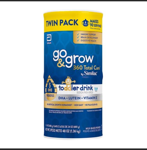 2 Cans – Similac Go&Grow 360 Total Care Toddler Drink (12-36m) 24oz Powder