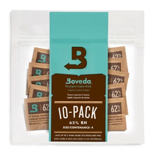 Boveda 62% RH 2-Way Humidity Control – Protects & Restores – Size 4 – 10 Count