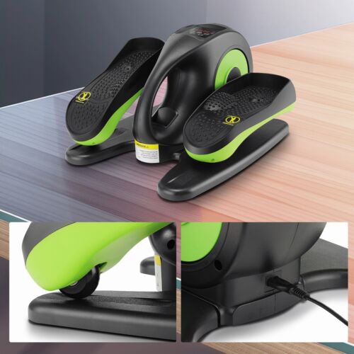 Under Desk Elliptical Machine, Dual Mode Electric Seated Pedal Exerciser w/LCD