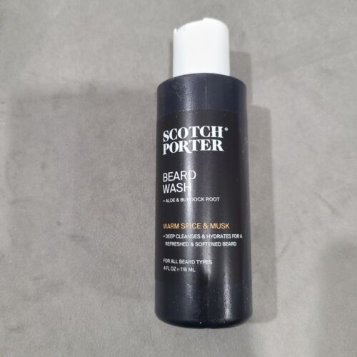 Scotch Porter Burdock Root Cleans & Softens Moisturizing Beard Wash 4 fl oz New