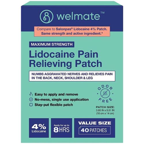 Lidocaine 4% Patch | Maximum Strength Pain Relief 40 Count