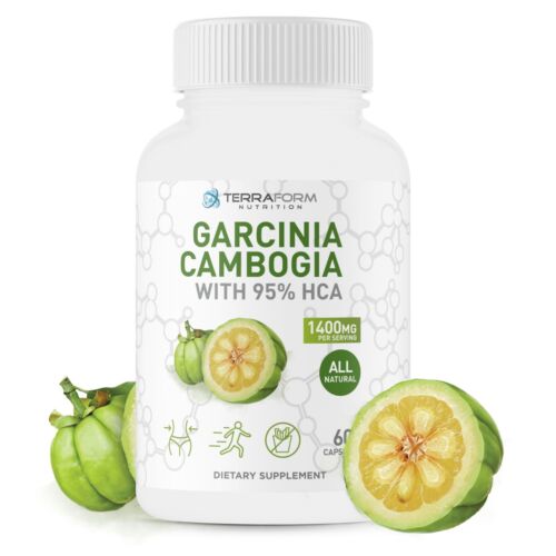 100% Pure GARCINIA CAMBOGIA Extract – 95% Natural HCA 1400mg – Fast Weight Loss