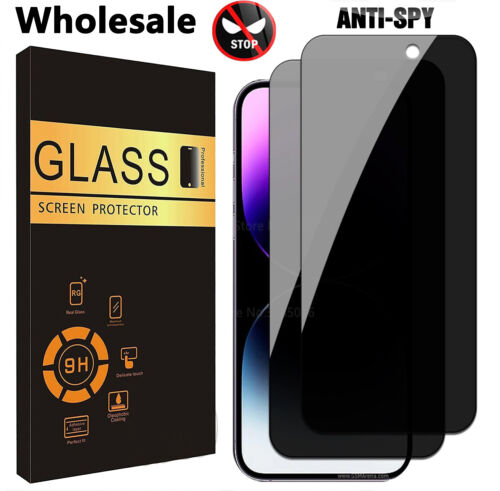 Wholesale iPhone 16 15 14 13 12 Pro Max Privacy Anti-Spy Glass Screen Protector