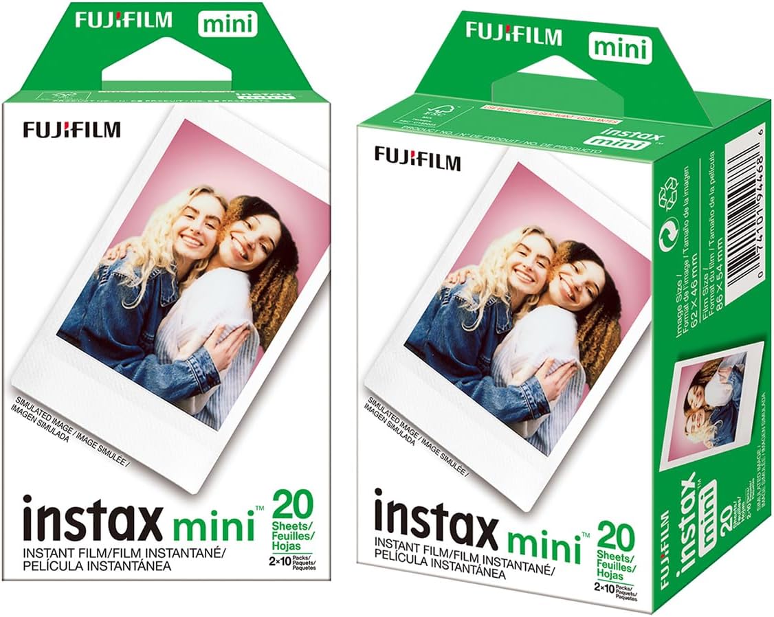 Fujifilm 2 Pack instax mini Instant Daylight Film, Twin Pack, 20 Exposures, ISO 800