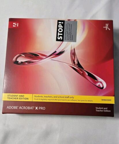 Adobe Acrobat X Pro for Windows Student and Teacher Edition – Serial #