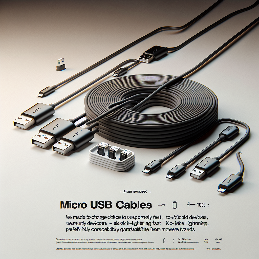 Experience Lightning-Fast Charging with a 1-3Pack 10FT Micro USB Cable: The Perfect Companion for Samsung and LG Devices