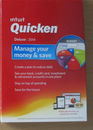 Intuit Quicken Deluxe Edition 2014 for Windows Financial Software READ LISTING