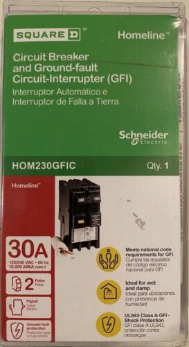 SQUARE D HOMELINE HOM230GFIC 2-POLE 30A GFCI BREAKER NEW IN PACKAGE