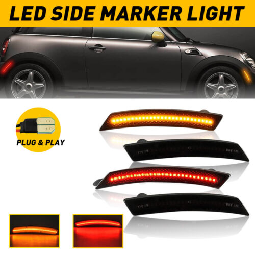 For Mini Cooper R55 R56 R57 R58 R59 R60 Front Rear LED Side Marker Fender Lights