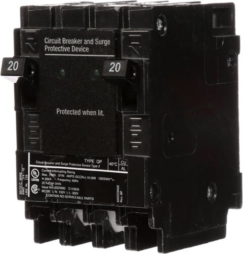 Siemens QSA2020SPD Whole House Surge Protection with Two 20-Amp 20 Amp