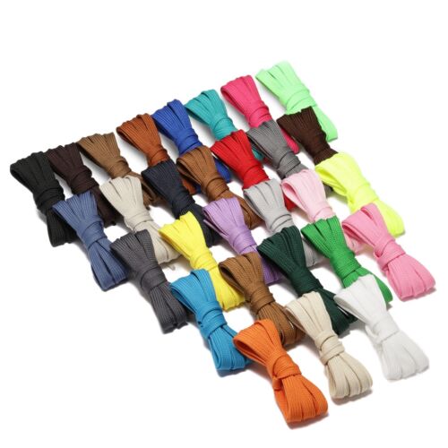 Double Layers Flat Shoe Laces Strings for Boots Sneakers Athletic Tennis Shoes