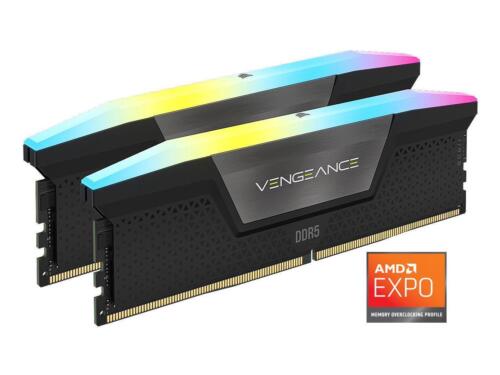 CORSAIR Vengeance RGB 32GB (2 x 16GB) 288-Pin PC RAM DDR5 6000 (PC5 48000) Deskt