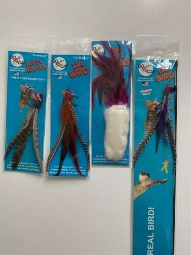 DA BIRD GO CAT ROD, FUR THING, DA BIRD REFILL & KITTY KOPTER ASSORTED 4 COUNT