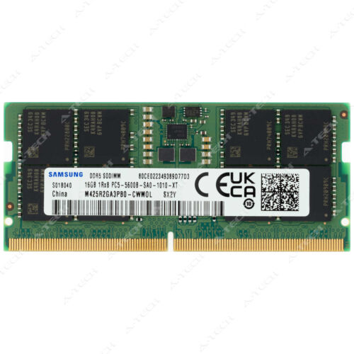 Samsung 16GB DDR5 5600 MHz PC5-44800 SODIMM Laptop Memory RAM (M425R2GA3PB0-CWM)