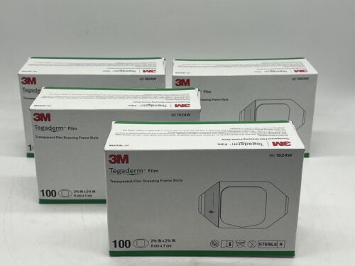 3M 1624W Tegaderm Transparent Film 2 3/8″ x 2 3/4″ Exp 07/02/27 400 Count New