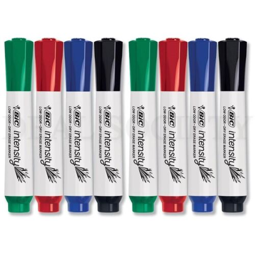 BIC Intensity Low Odor Dry Erase Markers Assorted Colors 4-Count Each Lot of 2