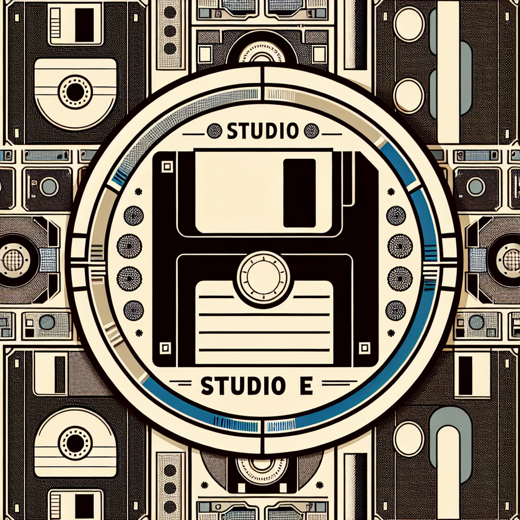 Timeless Elegance: Studio E Fabrics Data Point Retro Floppy Disks White Pattern