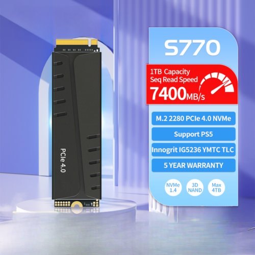 SSD 7400MB/s PCIe 4.0 M.2 Nvme 500GB 4TB Hard Drive Internal Solid State Drive