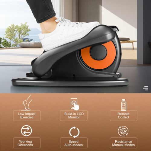 Under Desk Elliptical Machine, Electric Seated Pedal Exerciser with LCD Display*