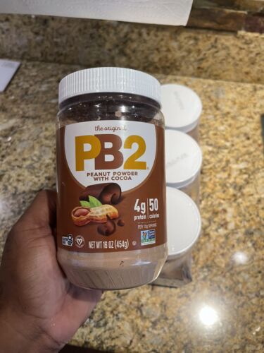 2ct New PB2 PEANUT POWDER w/ COCOA 16 ounce jar Non-GMO Best By  12/25/24 Sealed