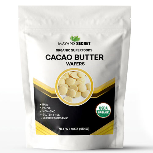 Raw CACAO BUTTER 100% Pure Organic Cocoa Bean Unrefined FOOD GRADE 1 Lb