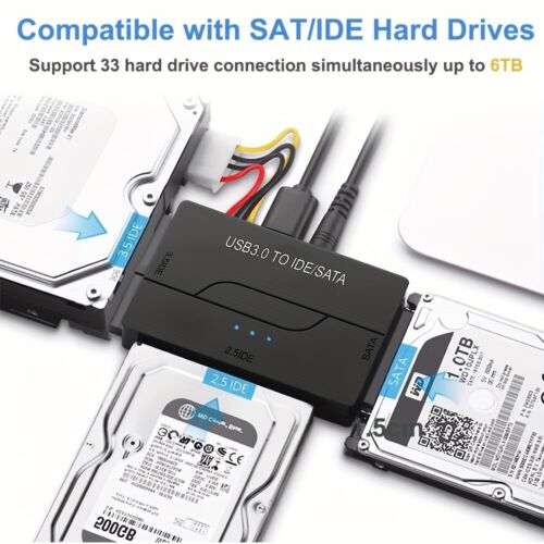 USB 3.0 to 2.5″ SATA III Hard Drive Adapter Cable/UASP -SATA to USB3.0 Converter