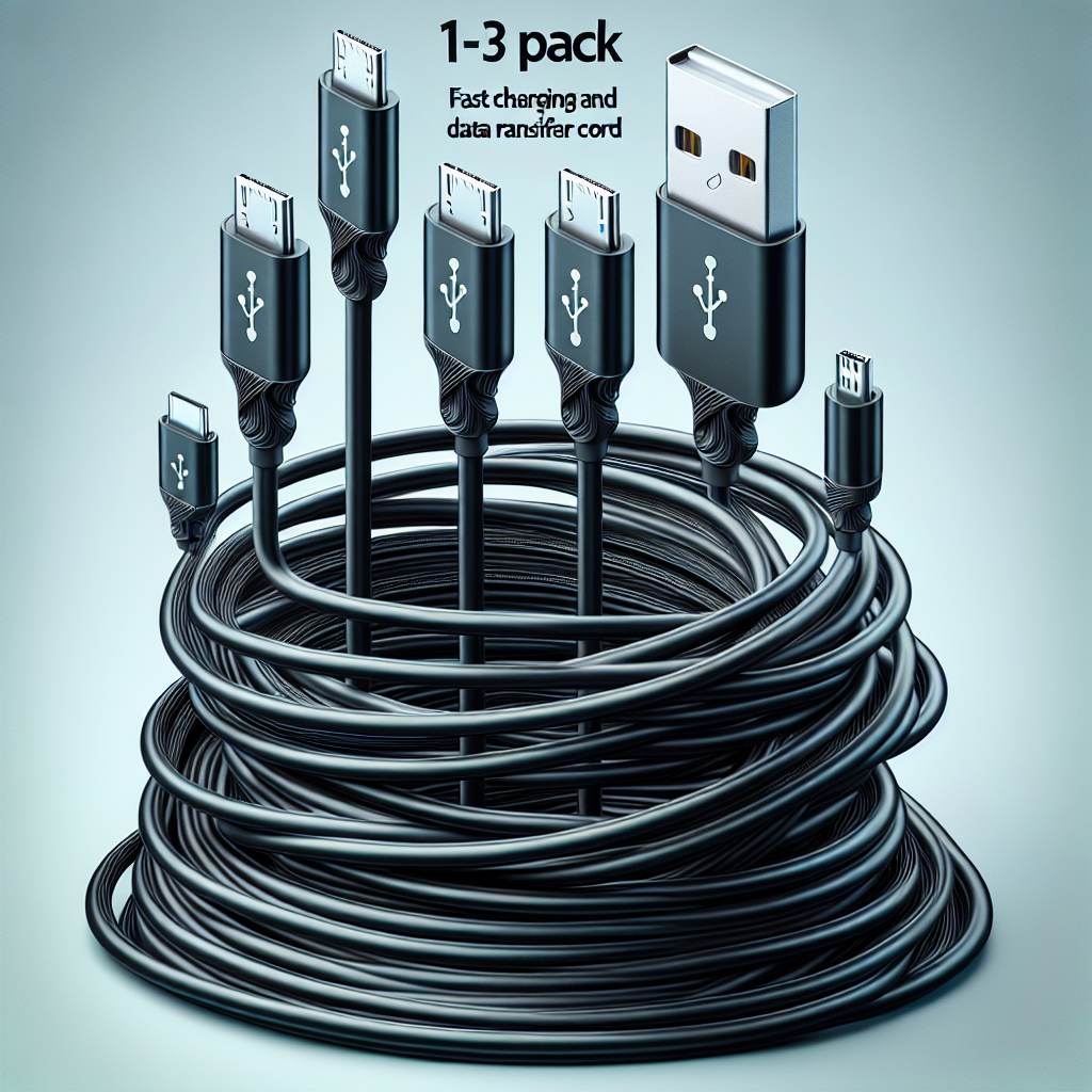 Stay Connected and Powered Up with 1-3Pack 10FT Micro USB Fast Charger Data Cords for Samsung and LG Phones