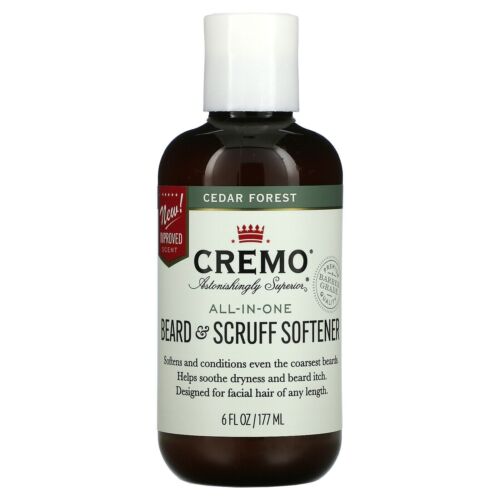 Cremo Cedar Forest Beard & Scruff Softener, Softens and Conditions, 6 oz