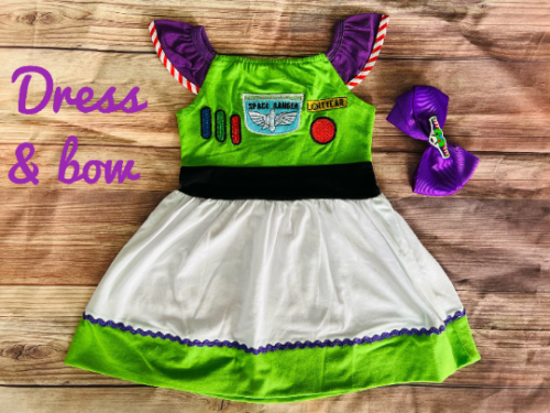 Buzz Lightyear Space Ranger Dress and Bow