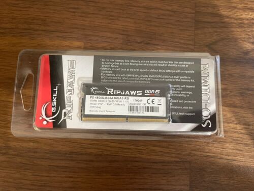 G.SKILL Ripjaws SO-DIMM 16GB (1x 16GB) 262-Pin DDR5 SO-DIMM DDR5 4800 (PC4 3840